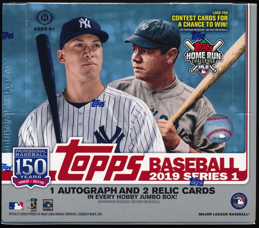 2019 Topps Series 1 Jumbo Baseball Hobby Box + 2 Silver Pack 