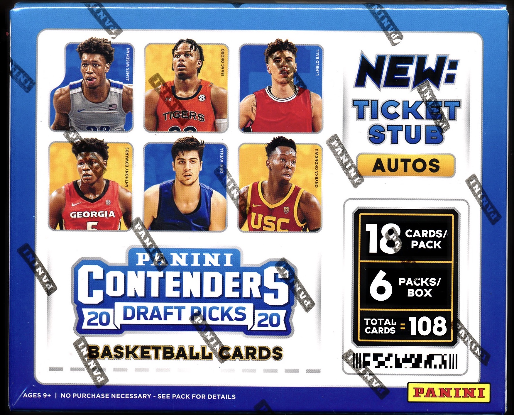 2019/20 Panini Contenders Draft Picks Collegiate Basketball Hobby Box