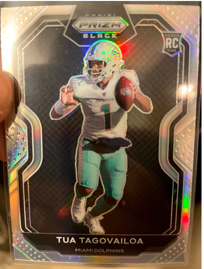 Tua Tagovailoa 2020 Panini Chronicles Prizm Black Silver Prizms