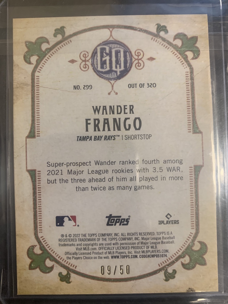 2022 GQ Wander Franco 09/50 pulled by Casey.